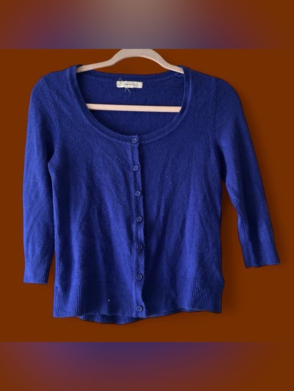 Forever 21 Women's Cobalt Blue Button-Up Cardigan